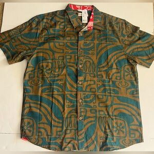 Te Aito Ta’Aroa Hawaiian Mens Button Down Shirt XL Extra Large New